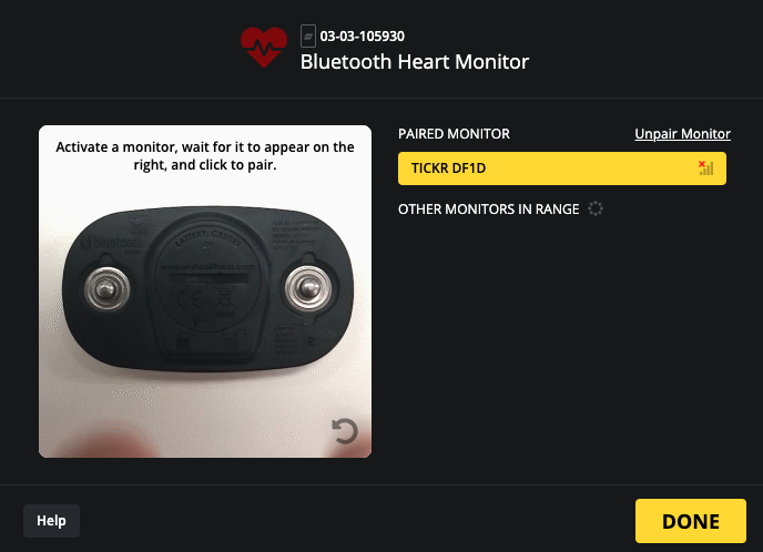 Heart Rate - Pairing Done