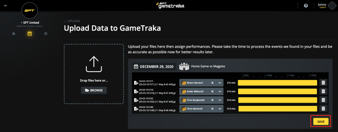 Manual Upload - Save