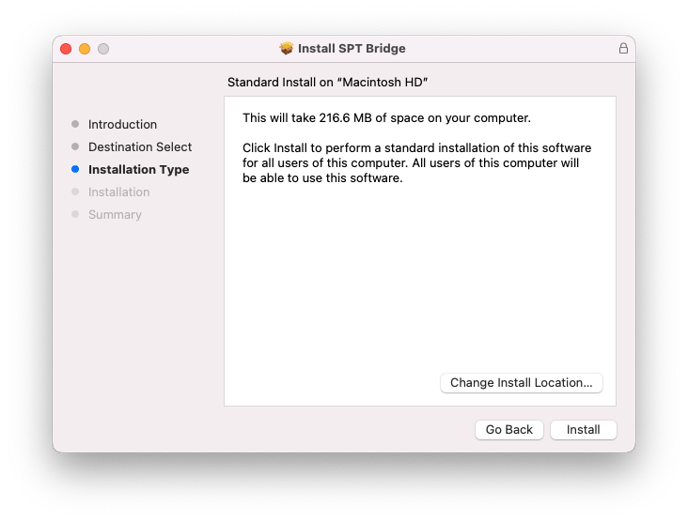 SPT Bridge Installer - Install